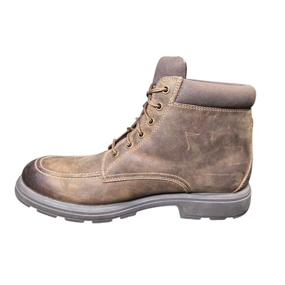 Men's UGG Biltmore Leather Waterproof Brown Size 11 Moc Toe Lace‎ Up Soft Comfy - Picture 7 of 16